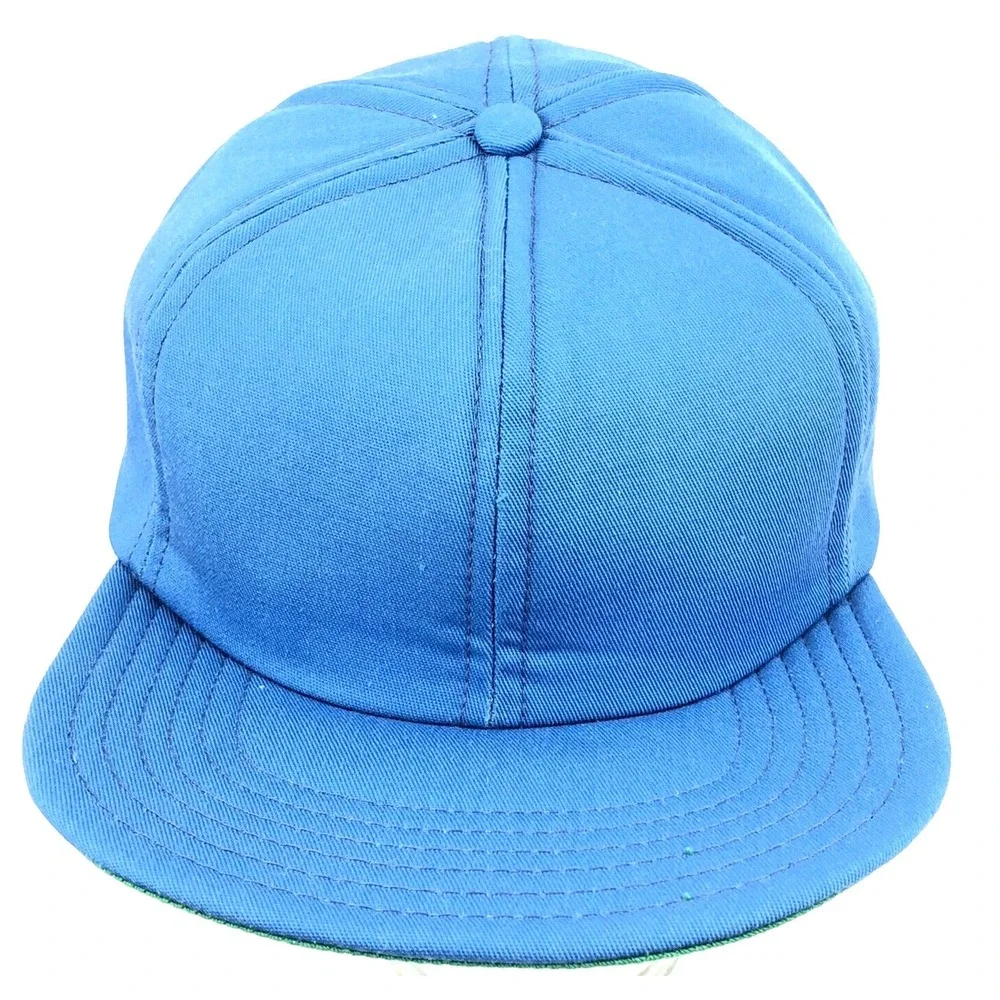 Vintage Blank Trucker Hat Cap Snapback Light Carolina Blue 90s Y2K Deadstock Sky